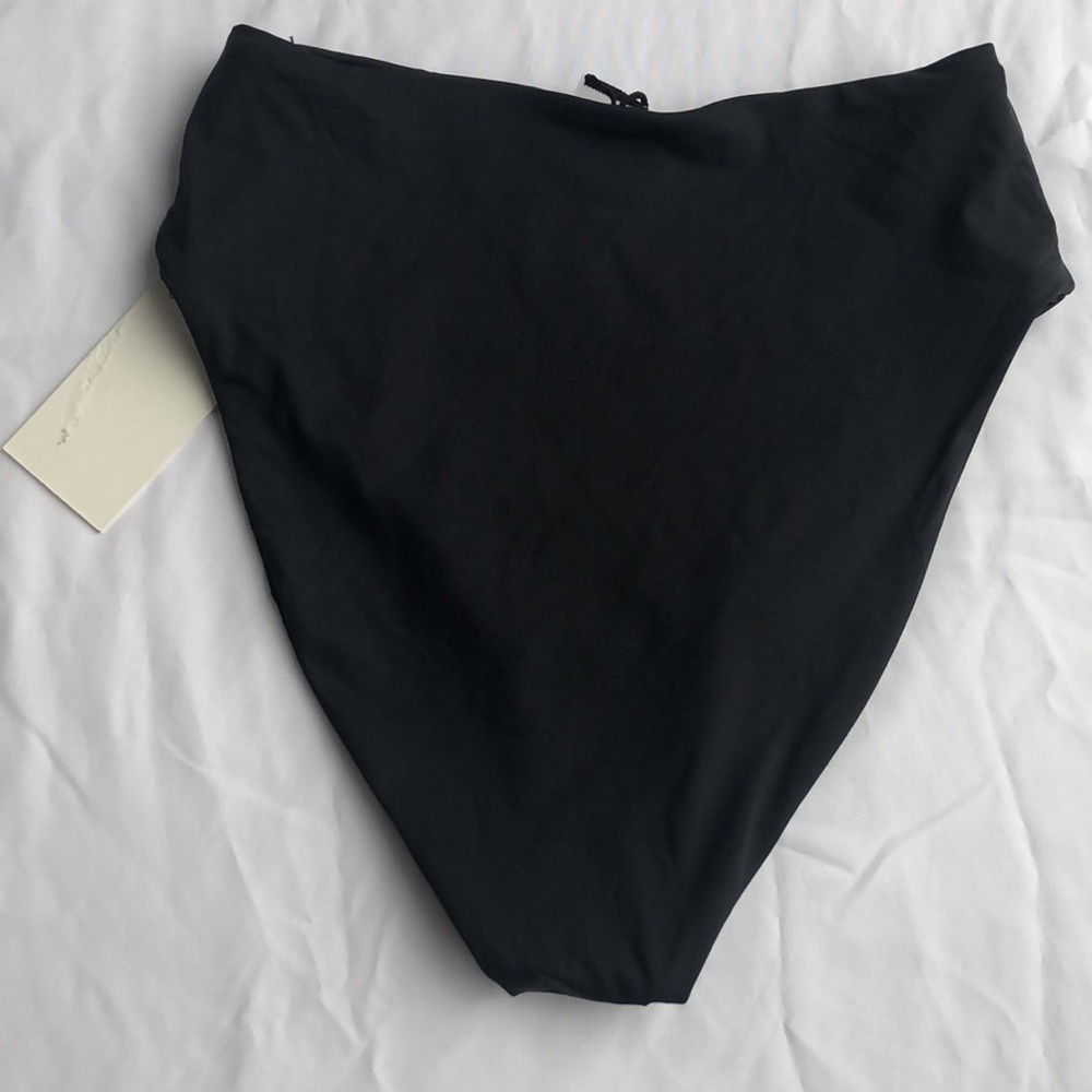 NWT Good American Classic High Waist Solid Black Bikini Bottoms Size 1 or Small - Picture 5 of 9
